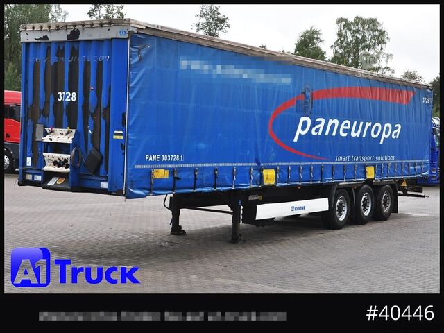 Brandalı açık yarı römork KRONE SD Tautliner, Code XL, BPW,