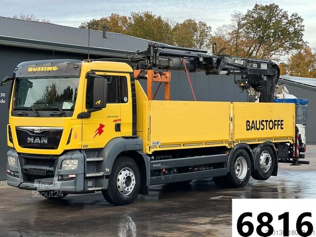 Camion plateau MAN TGS 26.400 EU6 HLK Kran