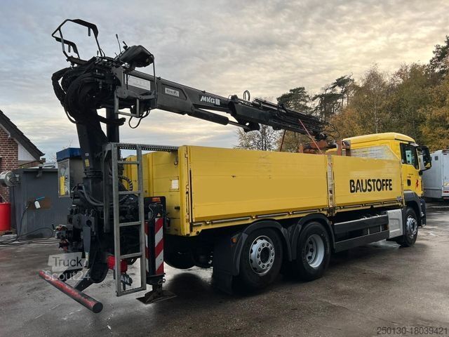 Ciężarówka z płaską platformą MAN TGS 26.400 EU6 HLK Kran