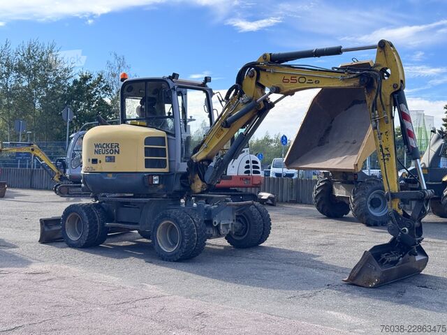 Escavatore gommato WACKER 6503, 6503-2 EW65 3 Löffel MS03,Verstellausleger