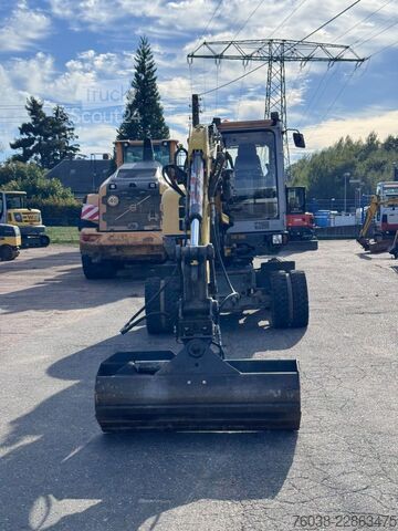 Escavatore gommato WACKER 6503, 6503-2 EW65 3 Löffel MS03,Verstellausleger