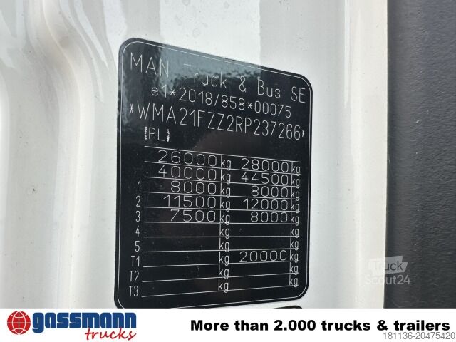 Lastbilchassi MAN TGS 26.480 6x2-4 LL, Retarder, Lenk-/Liftachse,