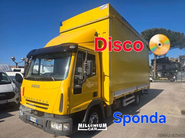 Plattewagen met zeil Iveco 75E17 CENTINATO 6,20 SPONDA DISCO