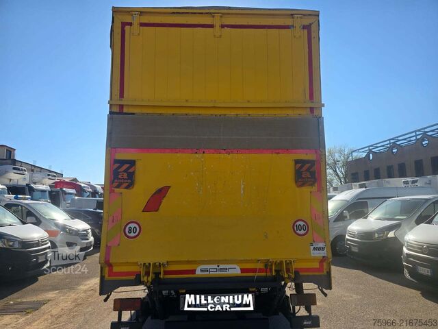 Plattewagen met zeil Iveco 75E17 CENTINATO 6,20 SPONDA DISCO