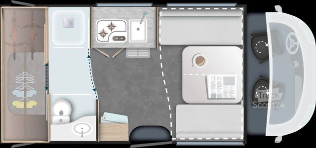 Half-integraal camper CHAUSSON 650 Titanium Line ~ Modell `26
