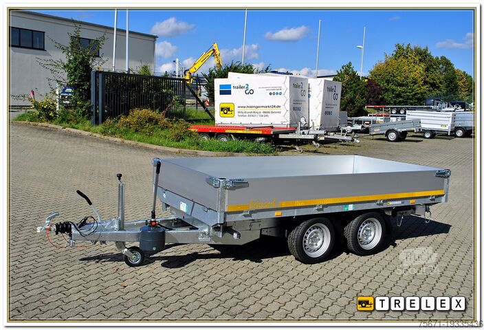 Trijų krypčių savivartė priekaba Eduard K3116 2700 kg mit Rampen