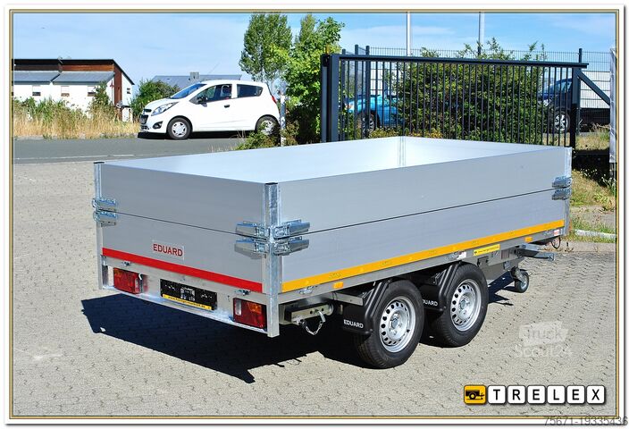 Trijų krypčių savivartė priekaba Eduard K3116 2700 kg mit Rampen