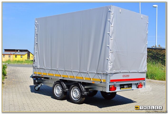 Trijų krypčių savivartė priekaba Eduard K3116 2700 kg mit Rampen