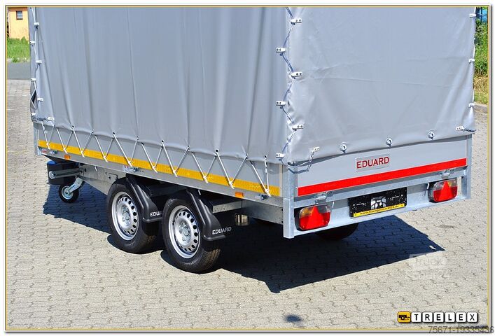 Trijų krypčių savivartė priekaba Eduard K3116 2700 kg mit Rampen
