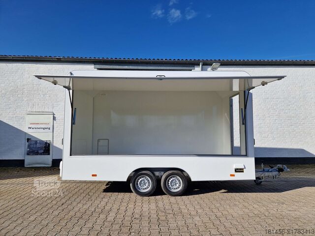 търговско ремарке trailershop Aero Retro Verkaufsanhänger Leerwagen für diy Ausbau 420x200x230cm sofort