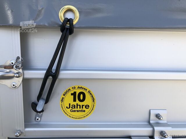 Remorcă tip cutie KOCH U4 mit Plane 1100 grau Kastenanhänger ungebremst