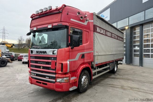 Valníkový nákladní automobil s plachtou SCANIA 164 580 V8 4x2
