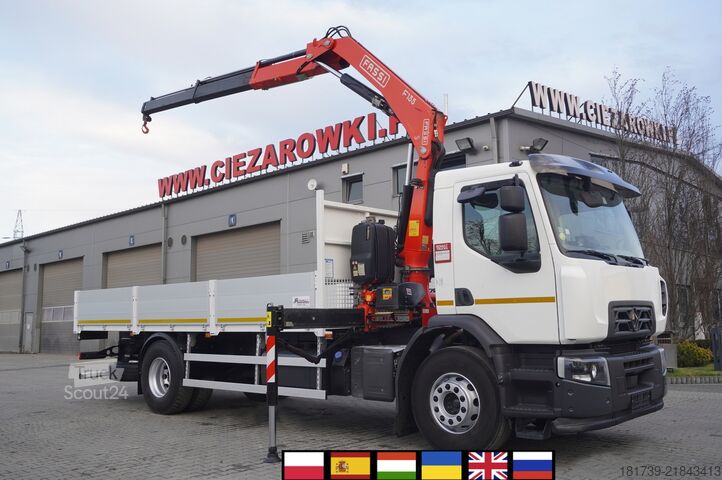 Platforma z žerjavom Renault C320 P4x2 E6 / Fassi 5.6 t / Range 8 m /