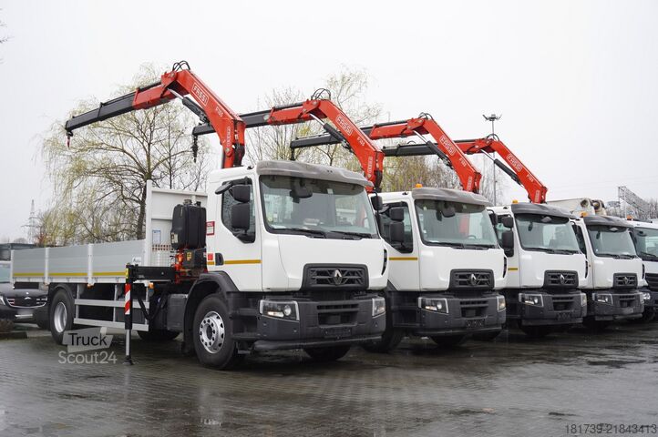Platforma z žerjavom Renault C320 P4x2 E6 / Fassi 5.6 t / Range 8 m /