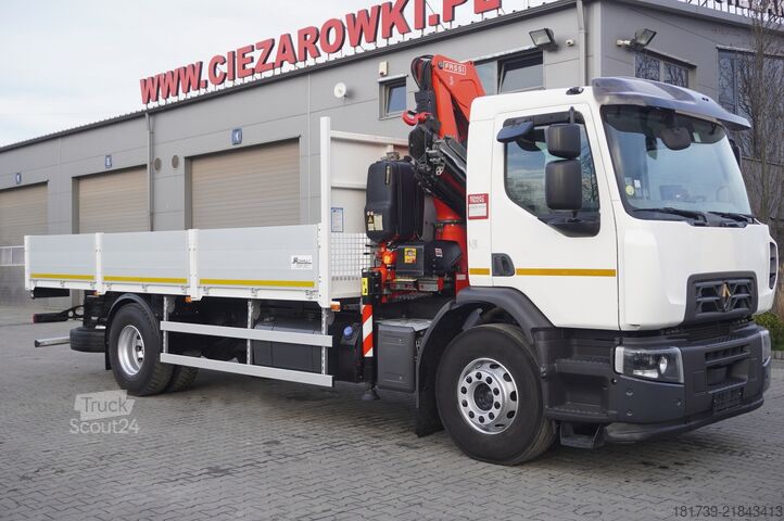 Platforma z žerjavom Renault C320 P4x2 E6 / Fassi 5.6 t / Range 8 m /