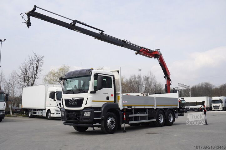 Nosturilla varustettu lava MAN TGS 26.420 6x4 / Fassi F215A.2.24