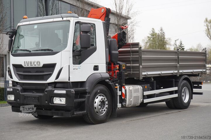 Trijų pusių savivartis Iveco Stralis 19.310 E6 4x2 / Fassi F155A.0.22