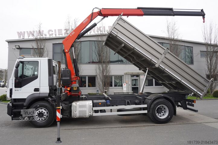 Trijų pusių savivartis Iveco Stralis 19.310 E6 4x2 / Fassi F155A.0.22