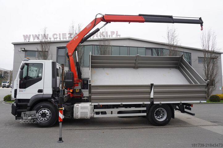Trijų pusių savivartis Iveco Stralis 19.310 E6 4x2 / Fassi F155A.0.22