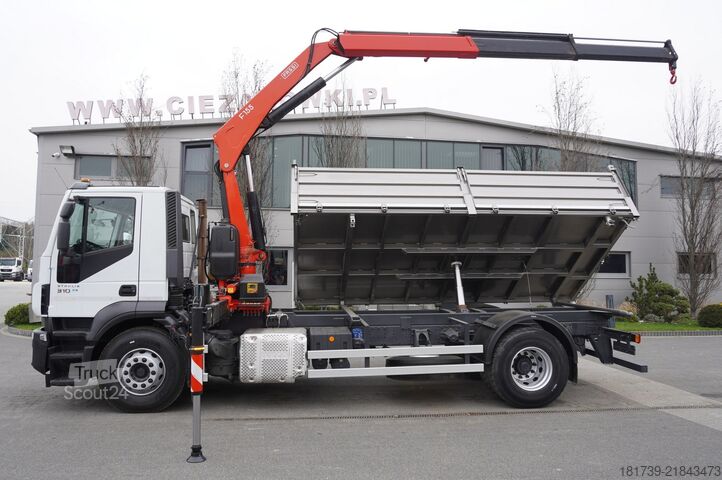 Trijų pusių savivartis Iveco Stralis 19.310 E6 4x2 / Fassi F155A.0.22