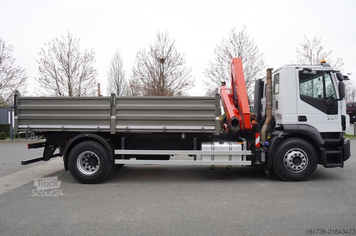 Trijų pusių savivartis Iveco Stralis 19.310 E6 4x2 / Fassi F155A.0.22