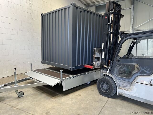 مقطورة الحاويات ومقطورة المنازل الصغيرة Stedele Container Hochlader
