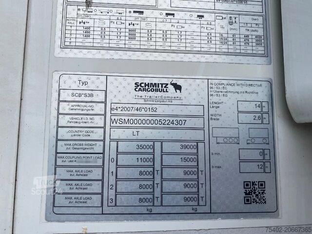 Transport réfrigéré/congélé Schmitz Cargobull SCB*S3B Frigo / Thermo King SLXi 300 / Side Damage