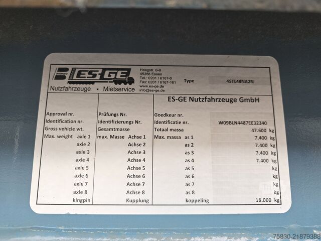 Matala kuormaaja ES-GE 4STL48 / 4 AXLE / SLIDING ROOF / EXPANDABLE / L...