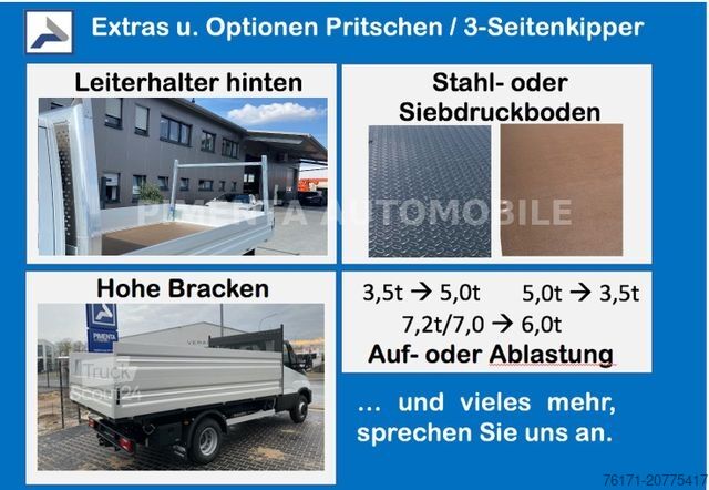 Transporter mit Kipper IVECO Daily 70C18HA8 3SKIPPER KISTE AHK ALUGITT TRACTI