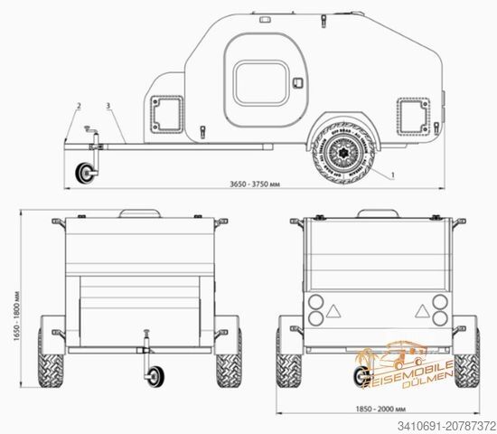 Caravane LifeStyle Camper X-Line Gaskocher Einzelrad 135