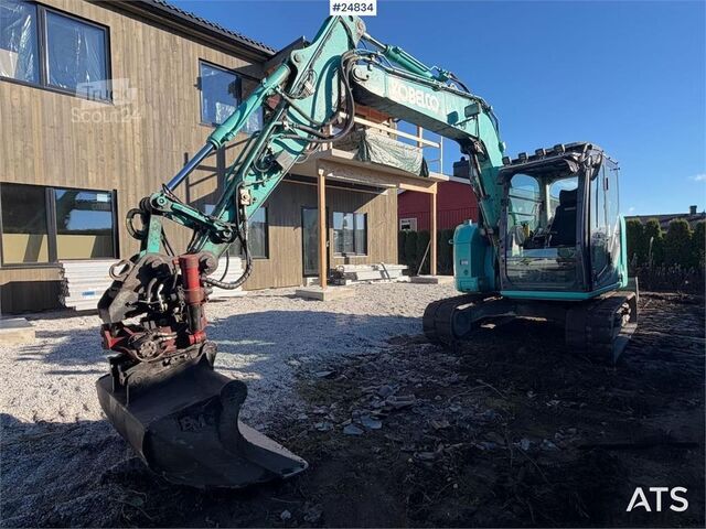 Kobelco SK75SR-3E Tracked excavator – tiltrotator and 2 bu
