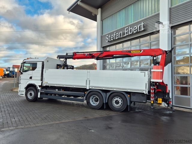 Camion cu platformă MAN TGS 26.470 6x2-4 LL Baustoff Palfinger PK20.501L