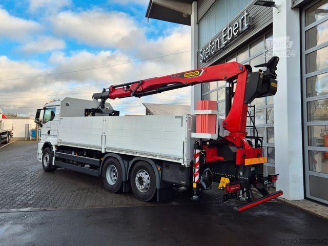 Camion cu platformă MAN TGS 26.470 6x2-4 LL Baustoff Palfinger PK20.501L