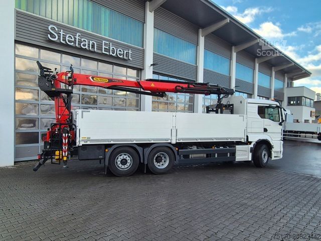 Camion cu platformă MAN TGS 26.470 6x2-4 LL Baustoff Palfinger PK20.501L