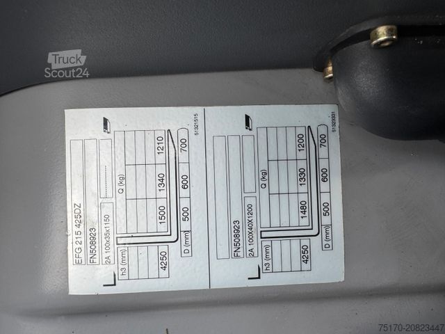 Stivuitor frontal JUNGHEINRICH EFG 215 / Triplex: 4.25m! / SS / nur 716h!