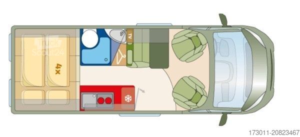 Autorulotă ROADCAR R 601 mit 4 Schlafplätzen SUPER PREIS !!!