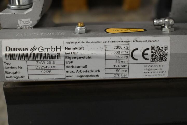 Gaffelpositioner DURWEN ZVW 20-S; Breite 980 mm
