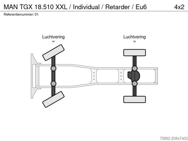 Standard-SZM MAN TGX 18.510 XXL / Individual / Retarder / Eu6