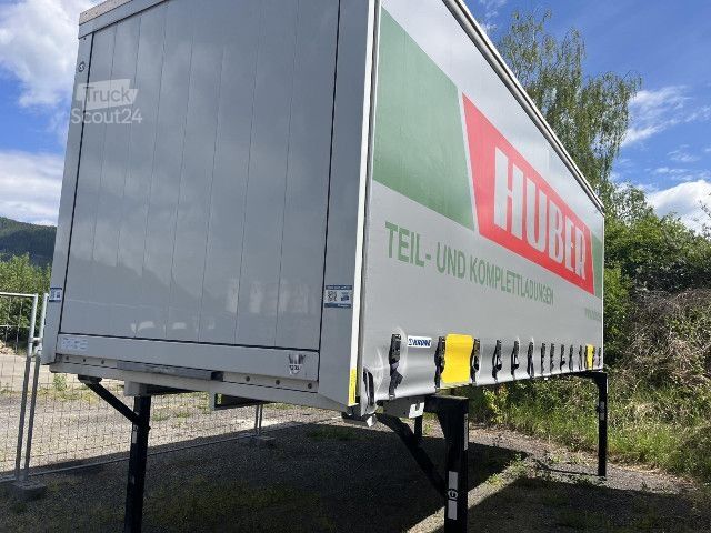 Wissellaadbak-oplegger Krone AZW 18 eL3B9 mit neuer KORNE CURTAIN Box / Brücke