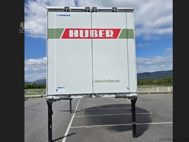 Wissellaadbak-oplegger Krone AZW 18 eL3B9 mit neuer KORNE CURTAIN Box / Brücke