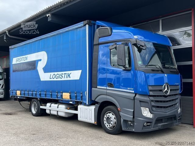 Plattewagen met zeil MERCEDES-BENZ Actros 1840 Klima Retarder Jumbo Mega 7,7m AHK