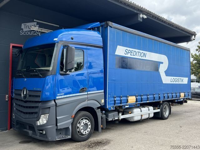 Plattewagen met zeil MERCEDES-BENZ Actros 1840 Klima Retarder Jumbo Mega 7,7m AHK