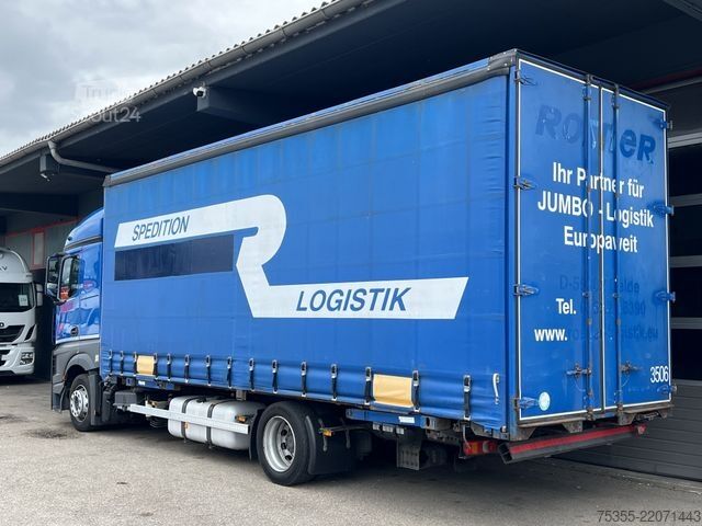 Plattewagen met zeil MERCEDES-BENZ Actros 1840 Klima Retarder Jumbo Mega 7,7m AHK