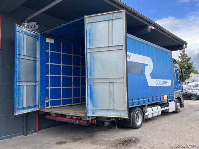 Plattewagen met zeil MERCEDES-BENZ Actros 1840 Klima Retarder Jumbo Mega 7,7m AHK