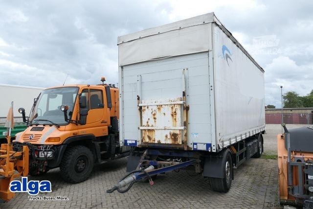 Åben trailer med presenning SCHWARZMÜLLER Mitnahmestapler, Luftf., 7.2m lang, Schiebeplane