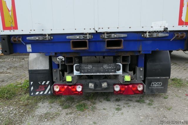 Åben trailer med presenning SCHWARZMÜLLER Mitnahmestapler, Luftf., 7.2m lang, Schiebeplane