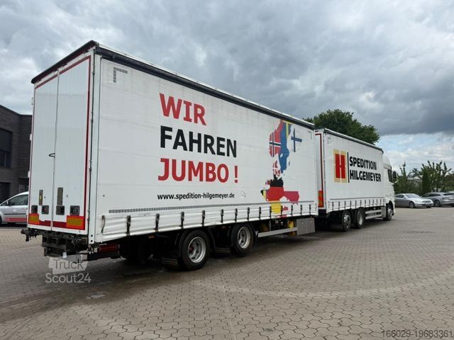 Camión jumbo DAF XF 480 FAN LowDeck 6x2 Jumbo Inklusive Anhänger