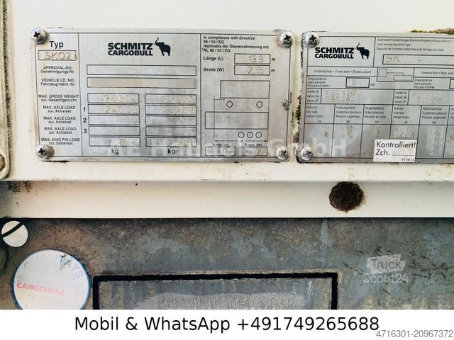 Semi-remorque fourgon SCHMITZ CARGOBULL SKO24 Isoliert Koffer 91m³|Rolltor|Liftachse