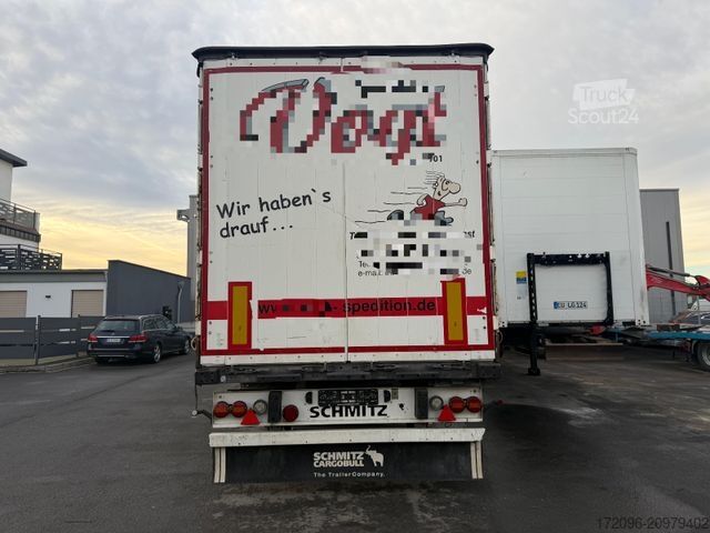 Auflieger mit Pritsche & Plane SCHMITZ CARGOBULL SCS 24/L Lift, Edscha, SECURITY tarp, Safetyroof
