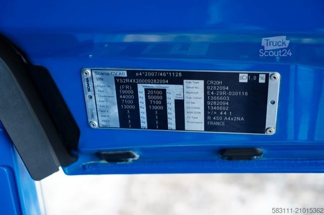 Standard nyergesvontató SCANIA R 450 / RETARDER / HYDRAULIKA / I-PARK COOL / AL